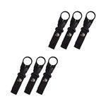 Water Bottle Pouch,6 Packs Water Bottle Clip Buckle,Lightweight Tactical Bottle Carrier for Running Walking Hiking Camping,Backpack Belt Buckle,Black