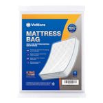 VICMORE Heavy-Duty King Size Mattress Bag for Moving 78-Inch by 100-Inch Cal King Durable Mattress Storage Bag Sturdy Plastic Mattress Cover Waterpoof and Tear-Resistant Mattress Protector