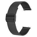 Deolven Quick Release Watch Strap,Mesh Woven Metal Watch Band for Men and Women,Universal Strap for Smart Watches and Seiko Watches 16mm Black