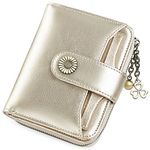 SENDEFN Purses for Women Genuine Leather Small Bifold Compact Womens Wallet with RFID Protection