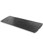 Pyle Car Driveway Curb Ramp - Heavy Duty Rubber Threshold Ramp - Also for Loading Dock, Garage, Sidewalk, Truck, Scooter, Bike, Motorcycle, Wheelchair Mobility & Other Vehicle - PCRBDR24