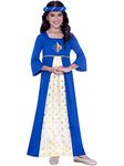 amscan 9906378 Kids Blue Medieval Royal Tudor Princess World Book Day Girls Fancy Dress Costume Age: 6-8 Years