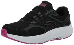 Skechers Women's Go Run Consistent 2.0 Advantage Sneaker, Black/Fuchsia, 9 Wide
