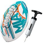 Franklin Sports NFL Miami Dolphins Football - Youth Mini Football - 8.5" Football- SPACELACE Easy Grip Texture- Perfect for Kids !