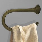 Plantex Smero Pure Brass Napkin Hanger for bathroom/Hand Napkin Ring/Napkin Holder for Wash Basin/Bathroom Accessories - Contrive(Rich Antique)