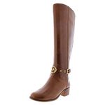 Michael Kors MK Women's Knee High Leather Heather Riding, Dark Caramel, Size 5.5 US / 3.5 UK US