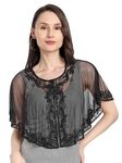 Matelco Women Net Poncho Cape (Black)