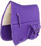 CHALLENGER Horse Quilted English Saddle PAD Pockets Dressage Aussie Australian Purple 7276