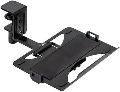 VIVO Clamp-on 12 x 9 inch Rotating Laptop Tray, Extra Sturdy Single Desk Swivel Clamp, Ergonomic Typing, Black, MOUNT-LAP1CB