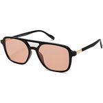 SOJOS Retro Aviator Sunglasses for Women Men,Trendy Rectangle Womens Mens Shades Sun Glasses SJ2202 Black Frame Red Lens