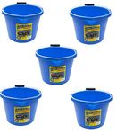 5 X Airflow Heavy Duty Invincible Builders Bucket Blue 3 Gallon 15 Litre