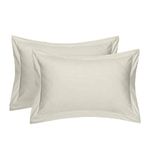 Linenaffairs Pillow Cases Set of 2 Luxury 1800 Series Double Brushed Microfiber Bed Pillow Cases - 20 X 30 Inch Pillow_Ivory Solid