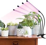 LED Grow Lights for Indoor Plants, 9 Dimming & 3 Lighting Modes Plant Grow Light, 80 LED & 4 Heads Grow Lights for Indoor Plants Full Spectrum, Grow Lamp with Timer for Seedlings and Succulents