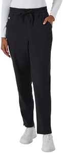 Hanes Plus Size Comfort Fit Pants, Moisture-Wicking Healthcare Scrubs for Women, 3 Pockets, New Ebony, 3X Large