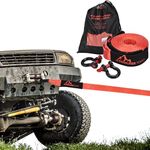 Boulder Tools Heavy-Duty Recovery Tow Strap, Winch Strap - Made of Industrial-Grade Materials - Extreme Rope Perfect for Vehicles Off-Road Recovery - Truck Accessory