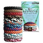 Pestects Mosquito Repellent Bracelet 12 Pack, Adjustable Leather Deet-Free Natural Insect Mosquito Bands for Adults & Kids, 300 Hour Insect Repellent Protection