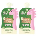 Rorosaur Baby Food - Spinach, Peas, Pear & Mint, Ready to Eat Cereal & Porridge for Little One | Rich in Vitamins, Minerals and Protein | No Added Sugar/Salt, Preservatives - Pack of 2 (100gms each)