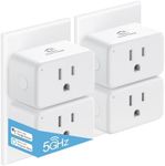 EIGHTREE Mini Smart Plug 𝟓𝐆𝐇𝐳 𝐖𝐢-𝐅𝐢 𝐂𝐨𝐦𝐩𝐚𝐭𝐢𝐛𝐥𝐞 𝟏𝟓𝐀, 𝗘𝗻𝗲𝗿𝗴𝘆 𝗠𝗼𝗻𝗶𝘁𝗼𝗿𝗶𝗻𝗴, Smart Plugs That Work with Alexa & Google Home & SmartThings, Remote Control, Timer