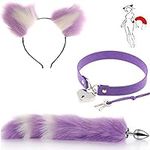 Purple-White Cat Ears Headband,Mult
