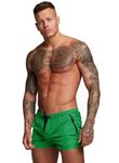 Men’s Swim Trunks Quick Dry Swim Shorts Board Shorts with Triangle Mesh Lining Green