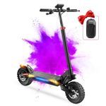 Circooter 800W/12.5Ah Mate Electric Scooter Adult up to 45 KM/H Speed & 45KM Range, Off-Road E-Scooter with Dual Suspensions & 10'' Inflatable Tires,360°Lighting Commuting Escooter with Waterproof Bag