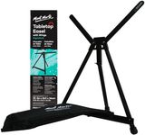 Mont Marte Aluminum Tabletop Art Easel, Tripod Metal Easel Stand with Carry Bag, Great for Tabletop Painting, Drawing, Design and Display.