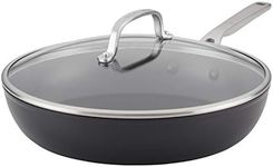 KitchenAid Hard Anodized Induction Nonstick Fry Pan/Skillet with Lid, 12.25 Inch, Matte Black