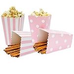 Disposable Popcorn Cup, 24 Pack Striped Popcorn Boxes Containers Paper Popcorn Bags Paper Popcorn Chicken Bags for Carnival, Party, Movie, Popcorn Party Supplies for Movie Nights