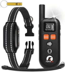 PaiPaitek No Shock Dog Training Collar with Remote 3300ft Range, Humane Vibrating Dog Collar, 3 Modes Ultrasonic, Beep, Vibration for Small Medium Large Dogs - Security Lock & No Prongs