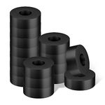 16pcs Rubber Isolation Pads, 1.5 inch OD 0.5 inch ID 0.4 inch Thick Mechanical Vibration Damping Pads Vibration Damping Pads Black Rubber Bushings Rubber Isolator Washers