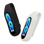 kwmobile 2x Clip Holders Compatible with Xiaomi Mi Band 10/9 / 8 - Clip-On Holder Replacement Set - Black/White