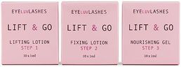 Lift & Go Eyeluvlashes Lash Lifting Brow Lamination Sachet Set Express System Vegan Cruelty Free 30 x SACHETS (10 x LIFTING/FIXING/NOURISHING)