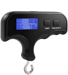 Archery Bow Scale, 110Lbs High Accuracy Handheld Draw Weight Tester with Unit Conversion & Backlit LCD, Digital Scale for Compound Bow, Recurve Bow, Hunting & Bow Tuning