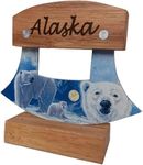 Alaskan ULU Knife Birch Wood Bear Handle - Display Stand Cookbook