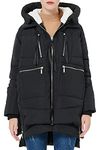 Orolay Women's Thickened Down Jacket (XS, Black)