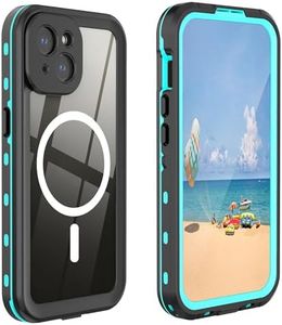 Qxixsitv Case Compatible with Cell Phone 15,Magnetic Waterproof DropProof DirtProof Snowproof Anti-Scratch Heavy Duty Full Body Protect Built in Screen Protector Clear Rugged 6.2 inch,Men Women