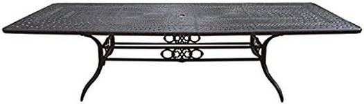 Oakland Living AZ7809-T12646-MC Extendable Dining Table with 2-Built-in Butterfly Sleeves, Aged Black