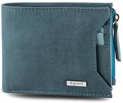 RIGOHILL Cuba Aqua Leather Wallet for Men | RFID Blocking Mens Wallet | Wallets Men Leather