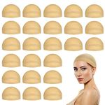 MYKURS Beige Wig Caps for Women, Stocking Caps for Wig, Stretchy Nylon Wig Caps, 24 Pieces