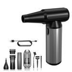 Compressed Air Duster, 2-in-1 Air Blower & Vacuum with 320000RPM Super Power, Electric Air Duster Rechargeable, 3-Gear Adjustable Duster Blower for Keyboard, Computer, Car, Home, and Outdoor Cleaning