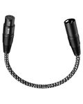 VANDESAIL XLR Cable, Microphone Cable 6 Inch(0.5 feet), XLR Male to Female Balanced Microphone Cord 3 Pin, Short mic Cord for Speakers, Audio Interface or Mixer for Live Performance & Recording