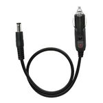 PNGKNYOCN12V DC Car Charger Auto Power Supply 18AWG Cable ，DC 5.5mm x 2.5mm to Car Cigarette Lighter Male Plug Car Cigarette Lighter Cable for Camera, CCTV, Car Refrigerator (0.5M)