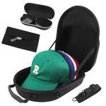 Wlicon Hat Case for Baseball Caps Hat Travel Case Storage Bag Hat Carrier with Carrying Handle & Adjustable Portable Hat Bag Travel Detachable Eyewear Box, Jewelry Storage Bag, Hat Storage Clip