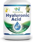 Nutrality Liquid Hyaluronic Acid Dietary Supplement 100 mg | Low Molecular Natural Cell Hydrating Formula with Vitamin C for Advanced Joint Support | Vegan