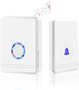 Greencycle Wireless Doorbell, Wireless Doorbell for Home, Waterproof Doorbell Chime Kits, 1000ft Range, 48Melody Chimes with LED Flash, 5Levels Volume, Weatherproof for Home Classroom Office Apartment