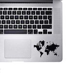 stickerbuy Vinyl Laptop Sticker World Map Design For Apple Macbook Trackpad-Laptop & Computer Stickers (Black)