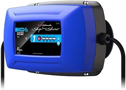 Schumacher Ship ‘n Shore SC1470 15A 12V On-Board Marine Battery Charger – For Standard, AGM, Gel, and Deep-Cycle Batteries – Fully Automatic – Water Resistant