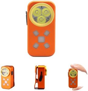FOSFIS Rechargeable EDC Flashlight, Mini LED Flashights, 500 Lumens Portable Clip-on Light, Pocket Flashlights, Magnetic Small Keychain Flashlight for Signaling, Camping, Emergency (Orange)