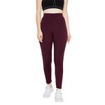 Urban Komfort Women's Slim Fit Polyester Leggings (SI_REG_581_P_Wine_L)