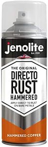 JENOLITE Directorust - Vernice spray martellata, rame, multi superficie, primer all-in-one, fondo e finitura, applicare direttamente sulla ruggine, 400 ml